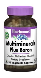 Мультимінерали + Бор з Залізом Bluebonnet Nutrition 90 гелевих капсул