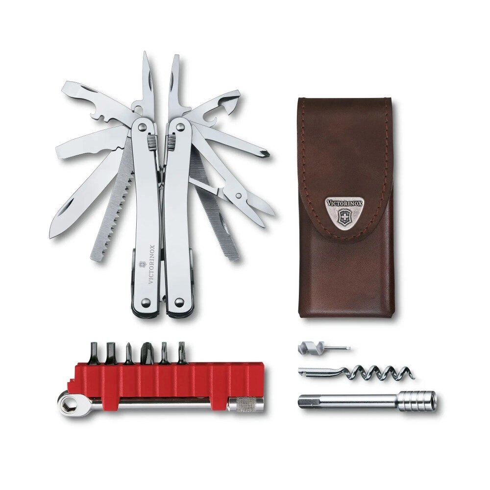 Мультитул Victorinox Swisstool Spirit X Plus Ratchet Сріблястий (3.0236. L) від компанії Придбай - фото 1