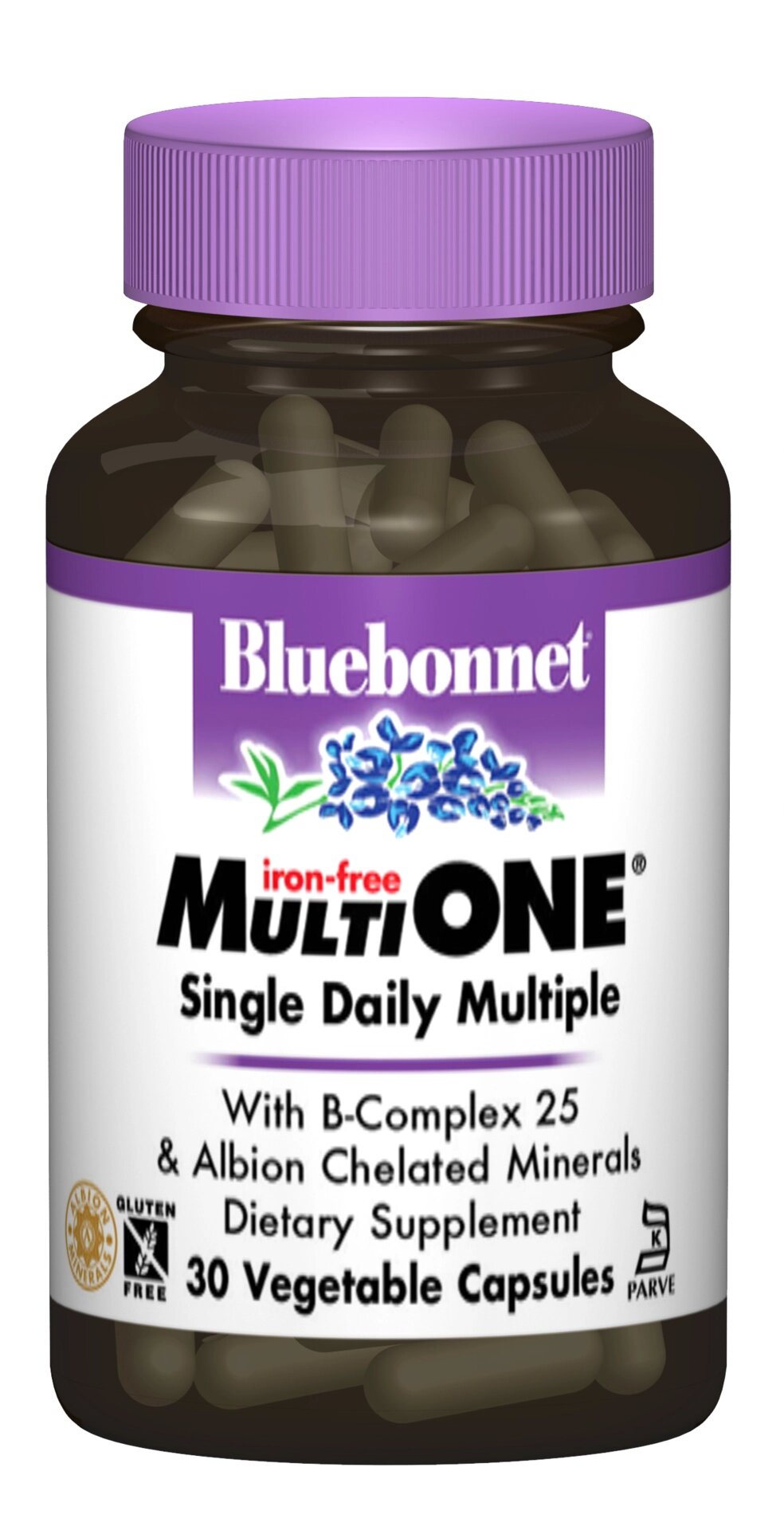 Мультивітаміни без заліза MultiONE Bluebonnet Nutrition 30 гелевих капсул від компанії Придбай - фото 1