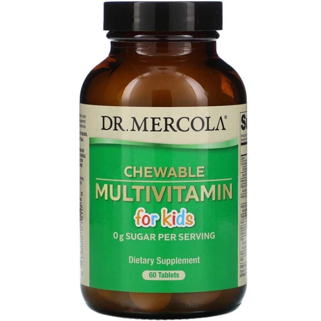 Мультивітаміни для дітей, Chewable Multivitamin for Kids, Dr. Mercola, 60 жувальних таблеток від компанії Придбай - фото 1