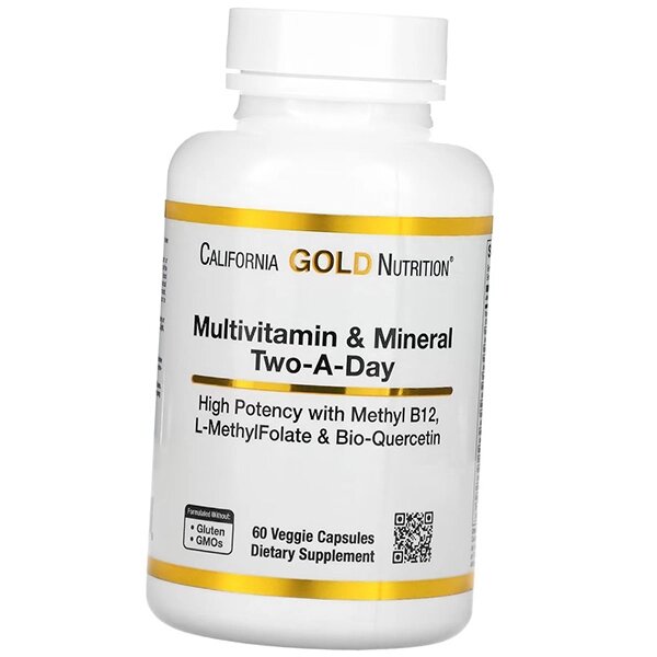 Мультивітаміни для щоденного прийому Daily Multivitamins California Gold Nutrition 60вегкапс (36427027) від компанії Придбай - фото 1