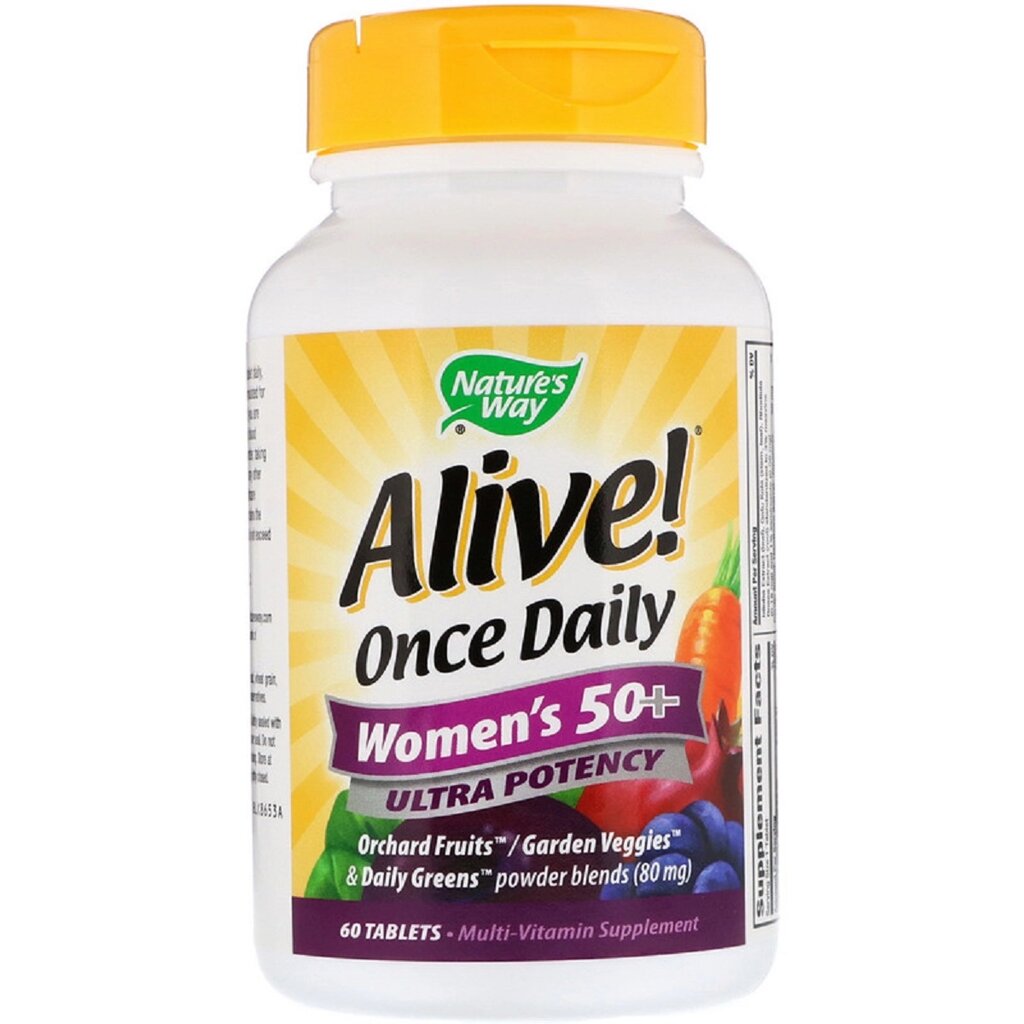 Мультивітаміни для жінок Nature's Way Alive! Once Daily Women's 50+ Multi-Vitamin 60 таблеток від компанії Придбай - фото 1