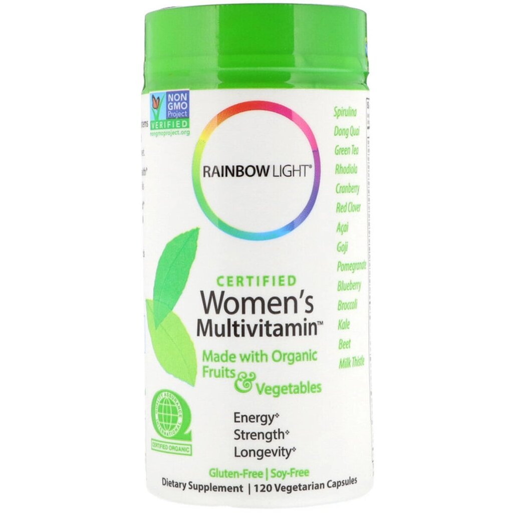 Мультивітаміни для жінок, сертифіковані, Certified Women's Multivitamin, Rainbow Light, 120 вегетаріанські капсули від компанії Придбай - фото 1