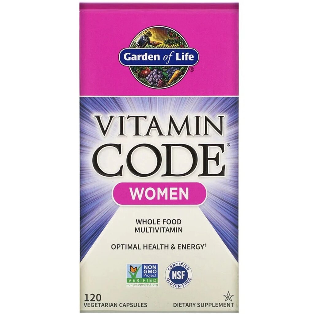 Мультивітаміни для Жінок, Vitamin Code, Garden of Life, 120 вегетаріанських капсул від компанії Придбай - фото 1