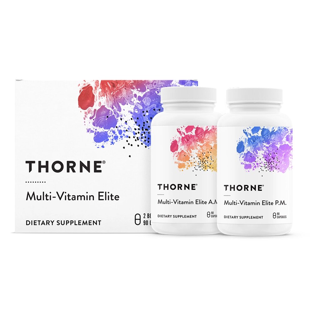 Мультивітаміни еліт Thorne Research Multi-Vitamin Elite A. M. & P. M. 2 баночки по 90 капсул (THR00653) від компанії Придбай - фото 1