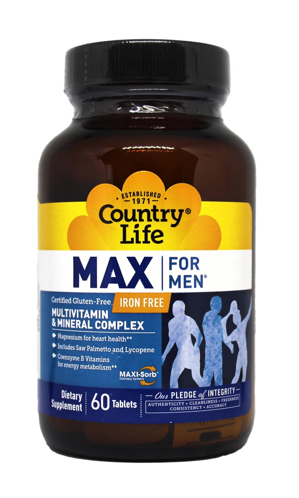 Мультивітаміни і мінерали для чоловіків Country Life Max for Men 60 таблеток від компанії Придбай - фото 1