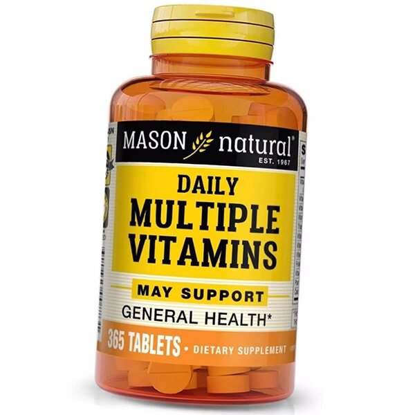 Мультивітаміни на кожен день Daily Multiple Vitamins Mason Natural 365таб (36529053) від компанії Придбай - фото 1