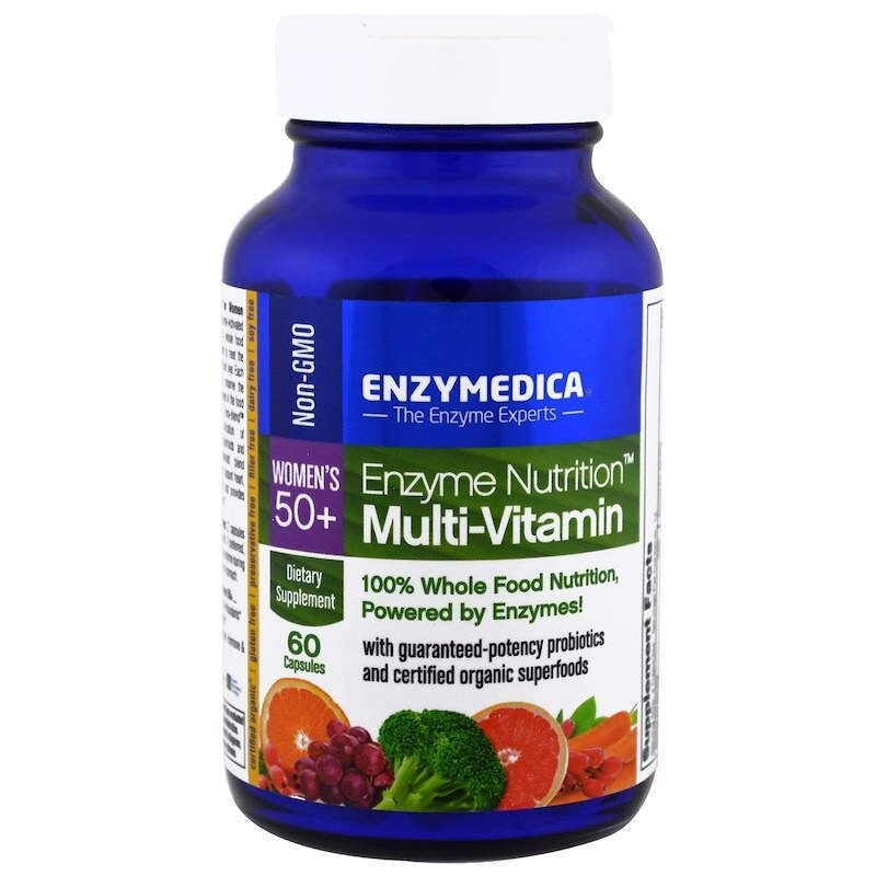 Мультивітаміни та ферменти для жінок після 50 років Multi-Vitamin Enzymedica Enzyme Nutrition 60 капсул від компанії Придбай - фото 1