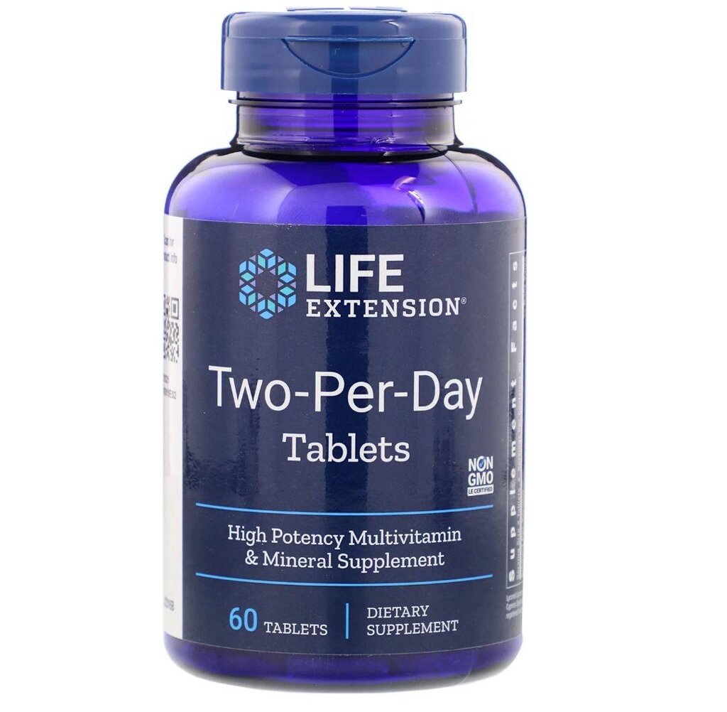 Мультивітаміни Two-Per-Day Tablets Life Extension 60 таблеток від компанії Придбай - фото 1