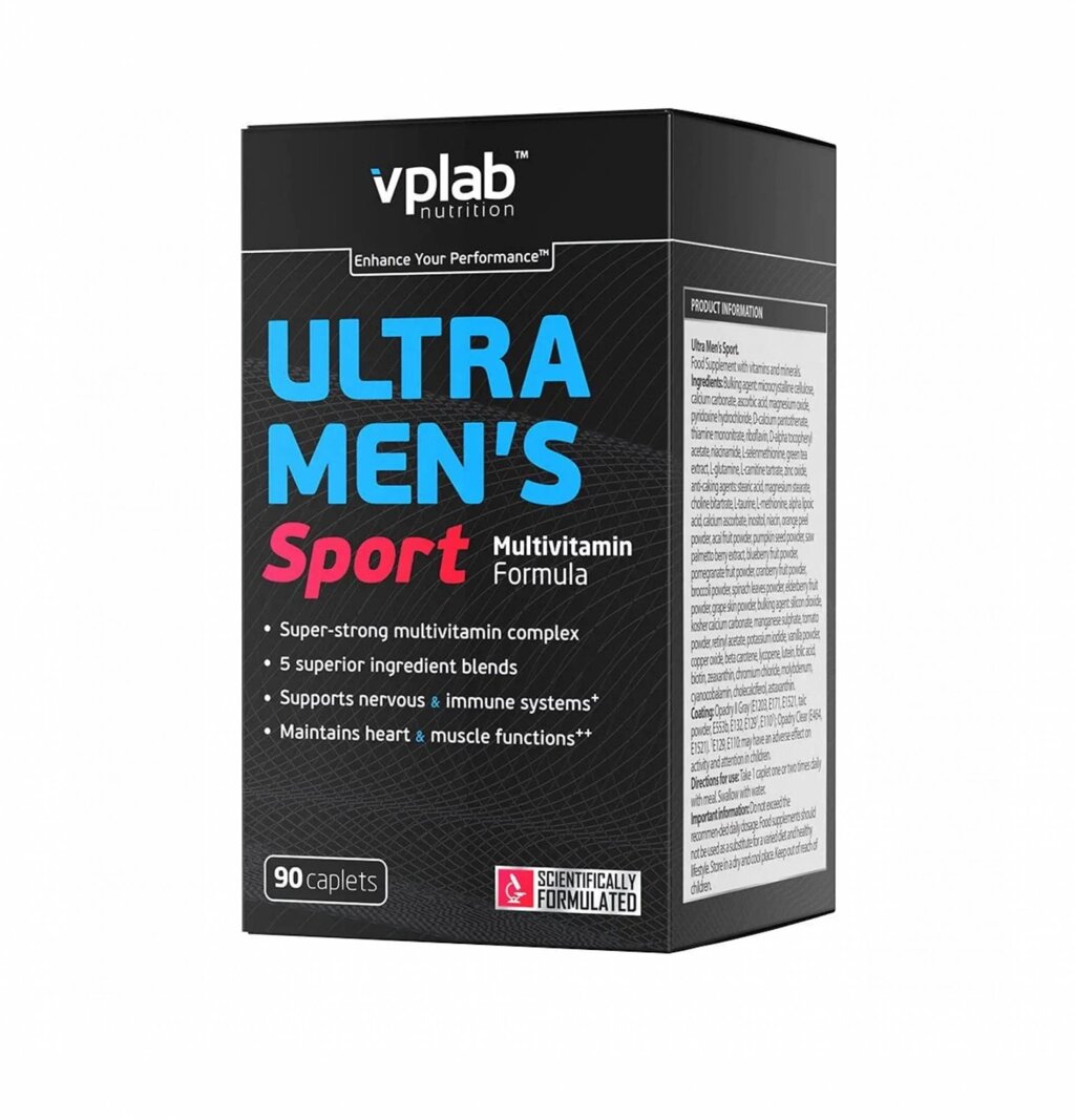 Мультивітаміни VPLab Ultra Men's Sport Multivitamin 90 caps (1086-2022-10-0276) від компанії Придбай - фото 1