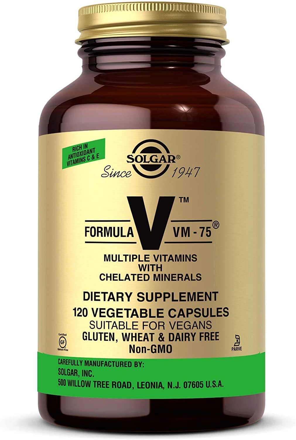 Мультивітаміни з хелатними мінералами формула Solgar VM-75 Formula VM-75 Multiple Vitamins with Chelated Minerals 120 від компанії Придбай - фото 1