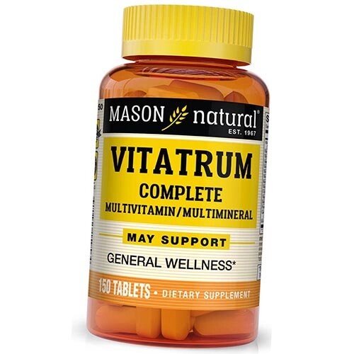 Мультивітамінний комплекс Vitatrum Complete Multivitamin & Multimineral Mason Natural 150таб (36529020) від компанії Придбай - фото 1