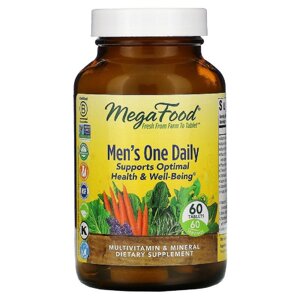 Мультивітаміни для чоловіків, Men’s One Daily, MegaFood, 60 таблеток