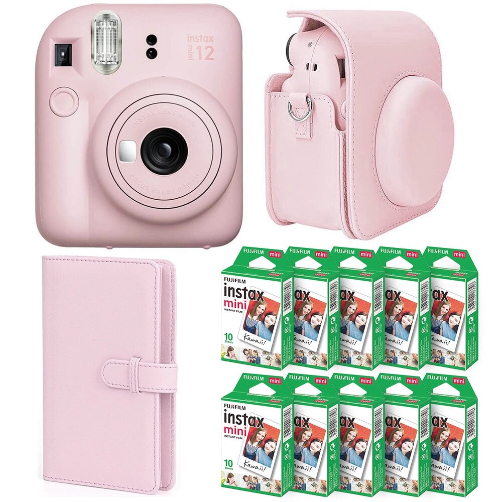 Набір камери Fujifilm Instax Mini 12/Фотопапір 100 шт/Чехол/Фотоальбом 108 фото Рожевий (2310363475) від компанії Придбай - фото 1