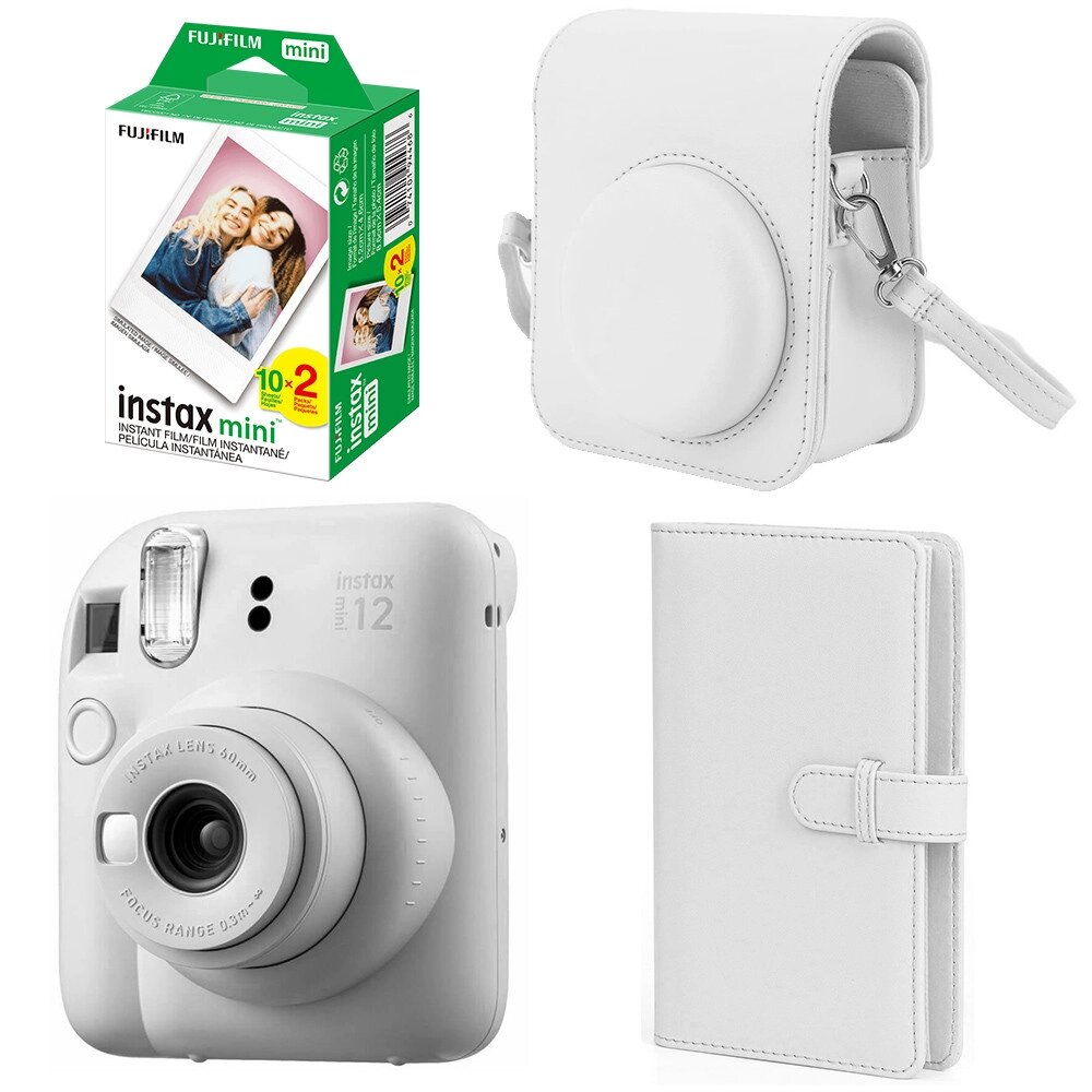 Набір камери Fujifilm Instax Mini 12/Фотопапір 20 шт/Чехол/Фотоальбом 108 фото Білий (2310363463) від компанії Придбай - фото 1