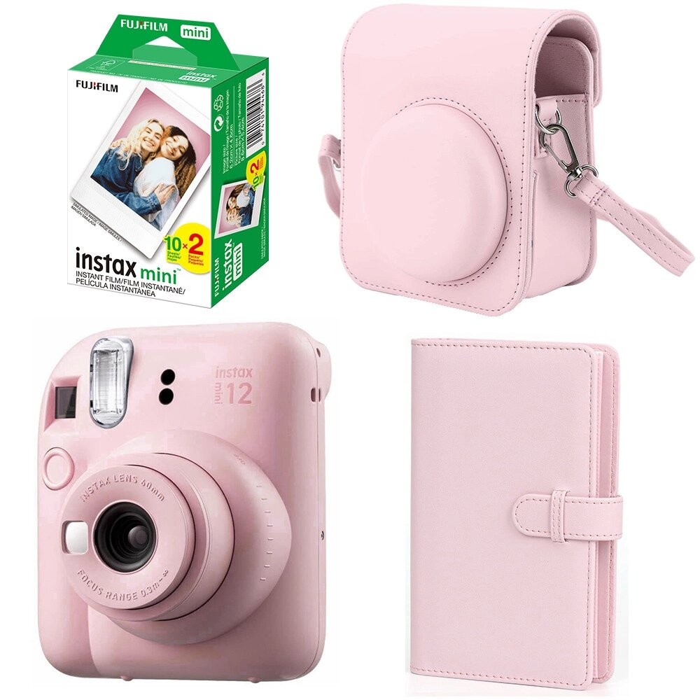 Набір камери Fujifilm Instax Mini 12/Фотопапір 20 шт/Чехол/Фотоальбом 108 фото Рожевий (2310335003) від компанії Придбай - фото 1