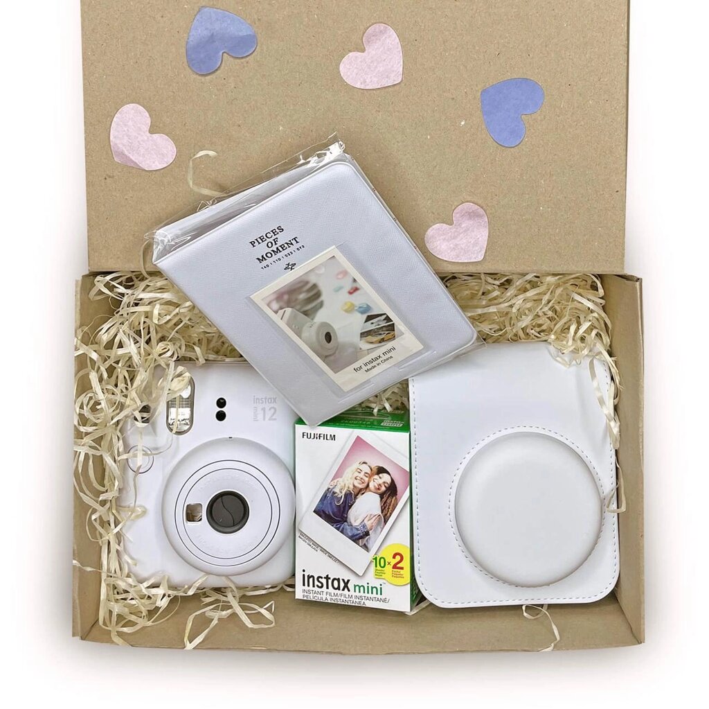 Набір камери Fujifilm Instax Mini 12/Фотопапір 20 шт/Чехол/Фотоальбом 64 фото Білий (2148686543) від компанії Придбай - фото 1