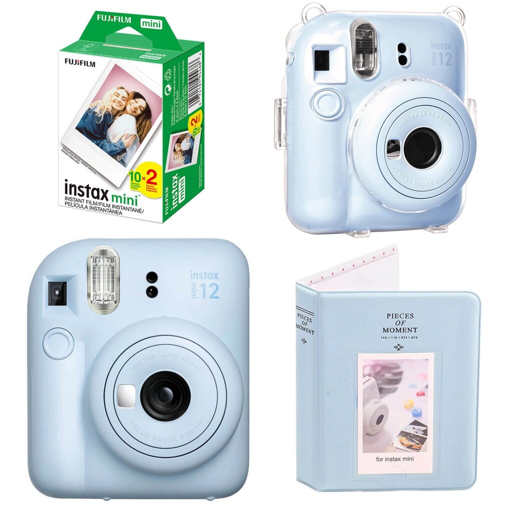 Набір камери Fujifilm Instax Mini 12/Фотопапір 20 шт/чохол/Фотоальбом 64 фото Блакитний (2148686549) від компанії Придбай - фото 1