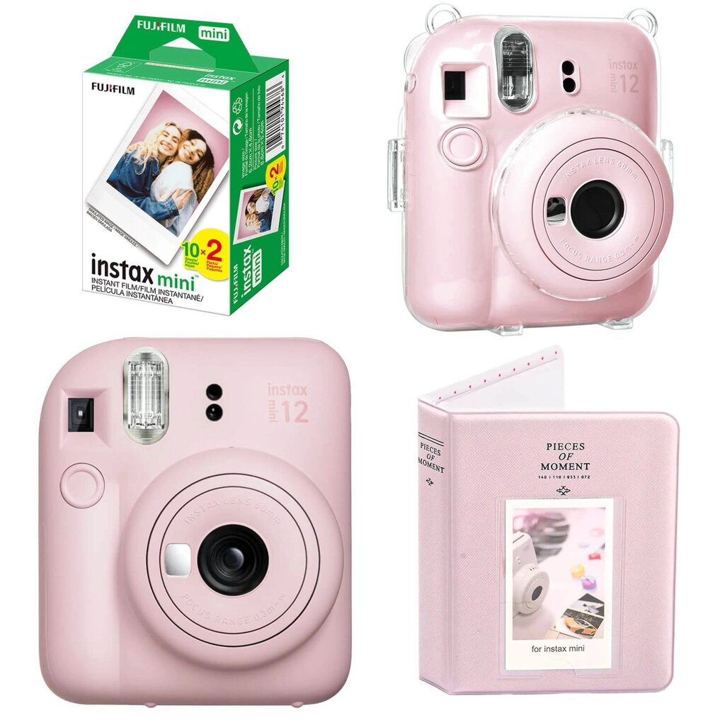 Набір камери Fujifilm Instax Mini 12/Фотопапір 20 шт/чохол/Фотоальбом 64 фото Рожевий (2148686551) від компанії Придбай - фото 1