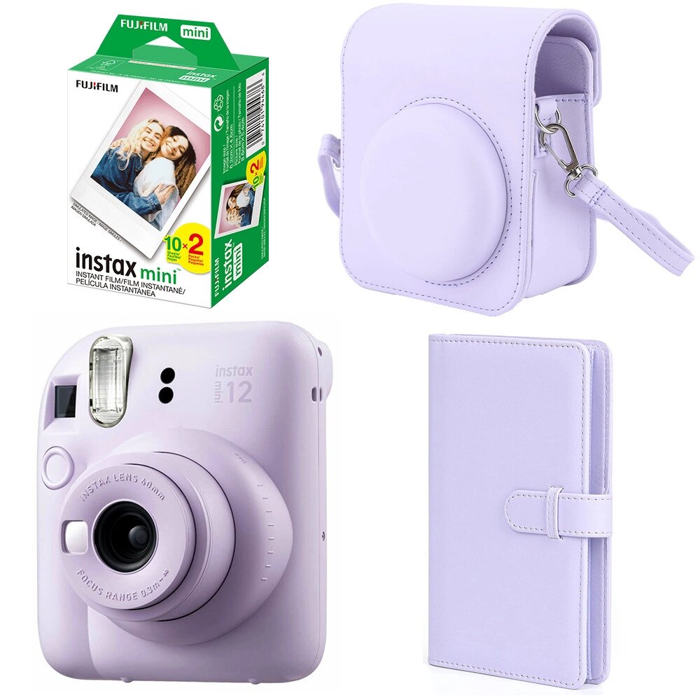 Набір камери Fujifilm Instax Mini 12/Фотопапір 20шт/Чехол/Фотоальбом 108 фото Фіолетовий (2310363480) від компанії Придбай - фото 1