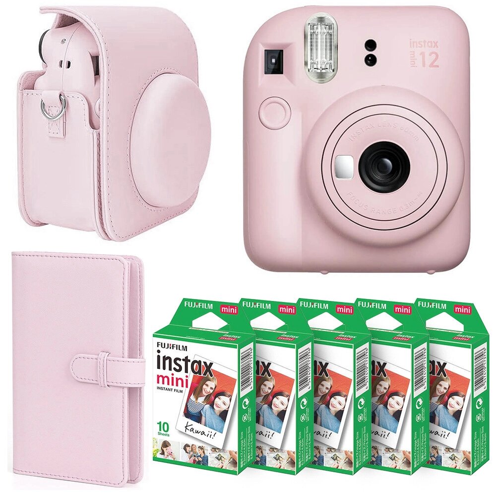 Набір камери Fujifilm Instax Mini 12/Фотопапір 50 шт/Чехол/Фотоальбом 108 фото Рожевий (2310363472) від компанії Придбай - фото 1