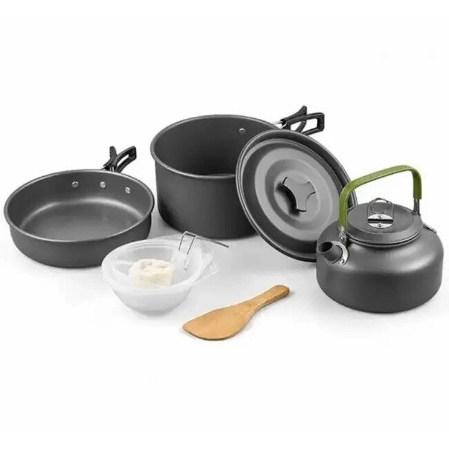 Набір туристичного алюмінієвого посуду Cooking Set DS-308 8148 від компанії Придбай - фото 1