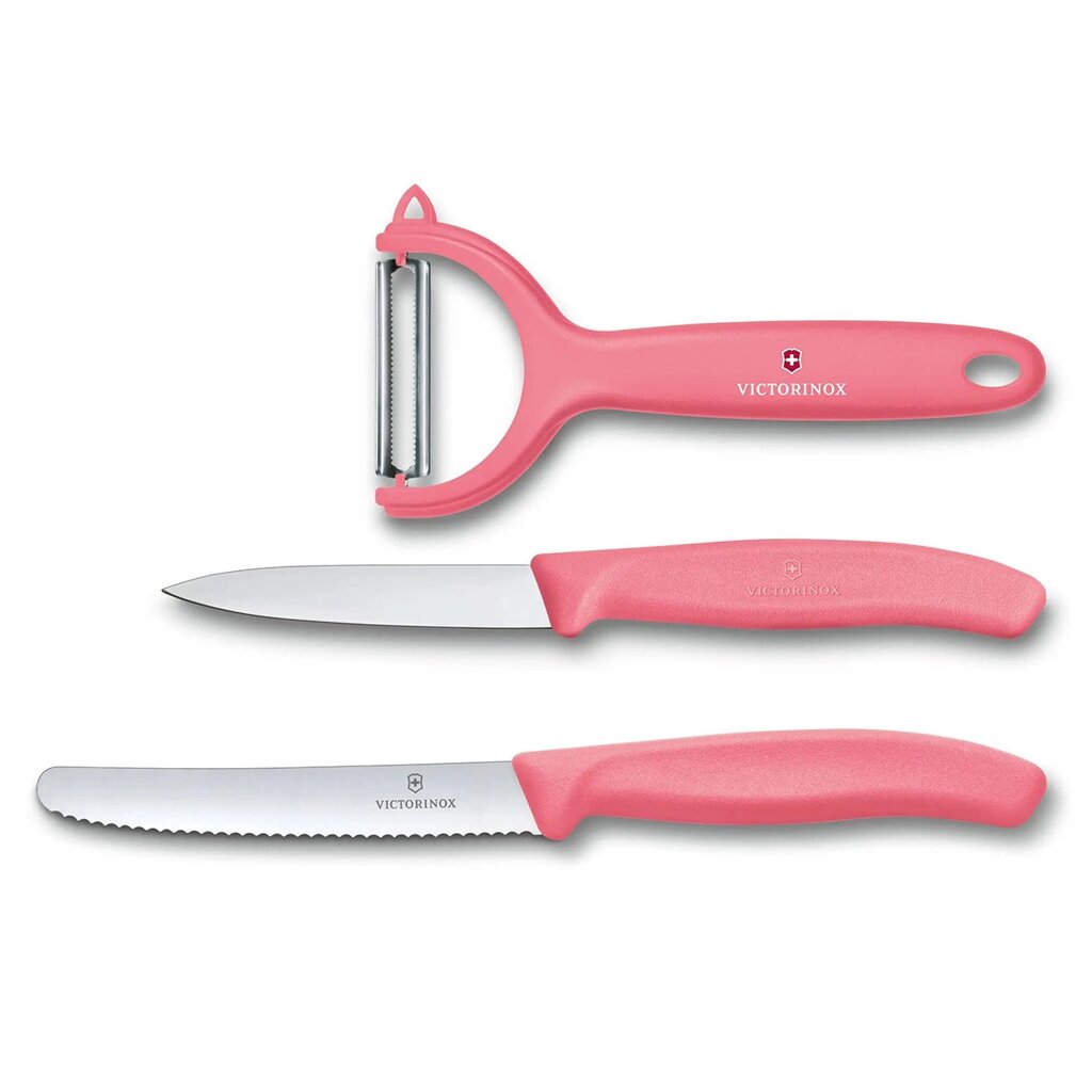 Набір Victorinox Swiss Classic Trend Colors Paring Knife Set with Tomato and Kiwi Peeler Світло-червоний (6.7116.33L12) від компанії Придбай - фото 1