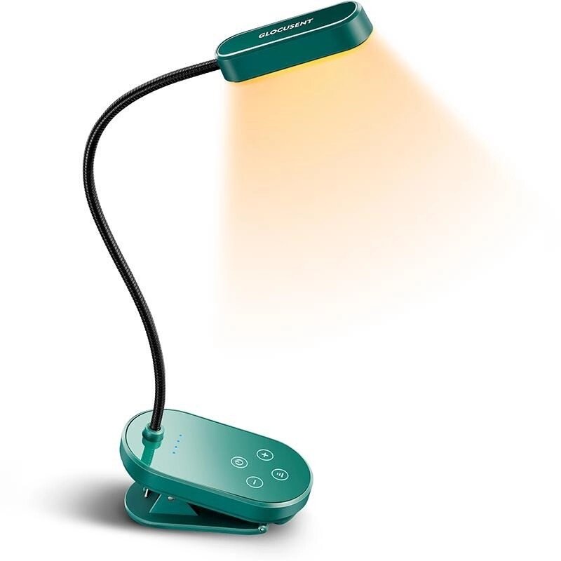 Настільна лампа на акумуляторі Glocusent Mini clip-on Book light Green від компанії Придбай - фото 1