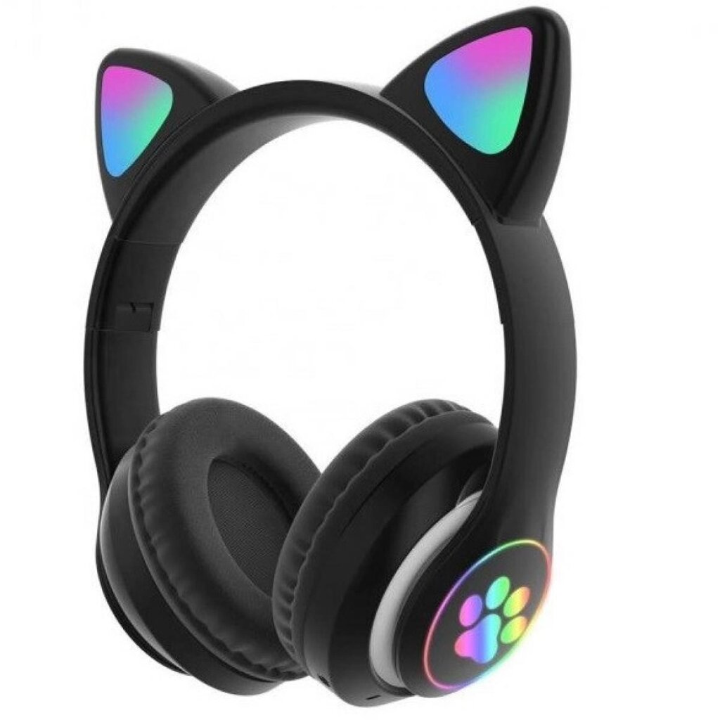 Навушники Bluetooth MDR CAT ear VZV-23M 7805 з підсвічуванням Black від компанії Придбай - фото 1