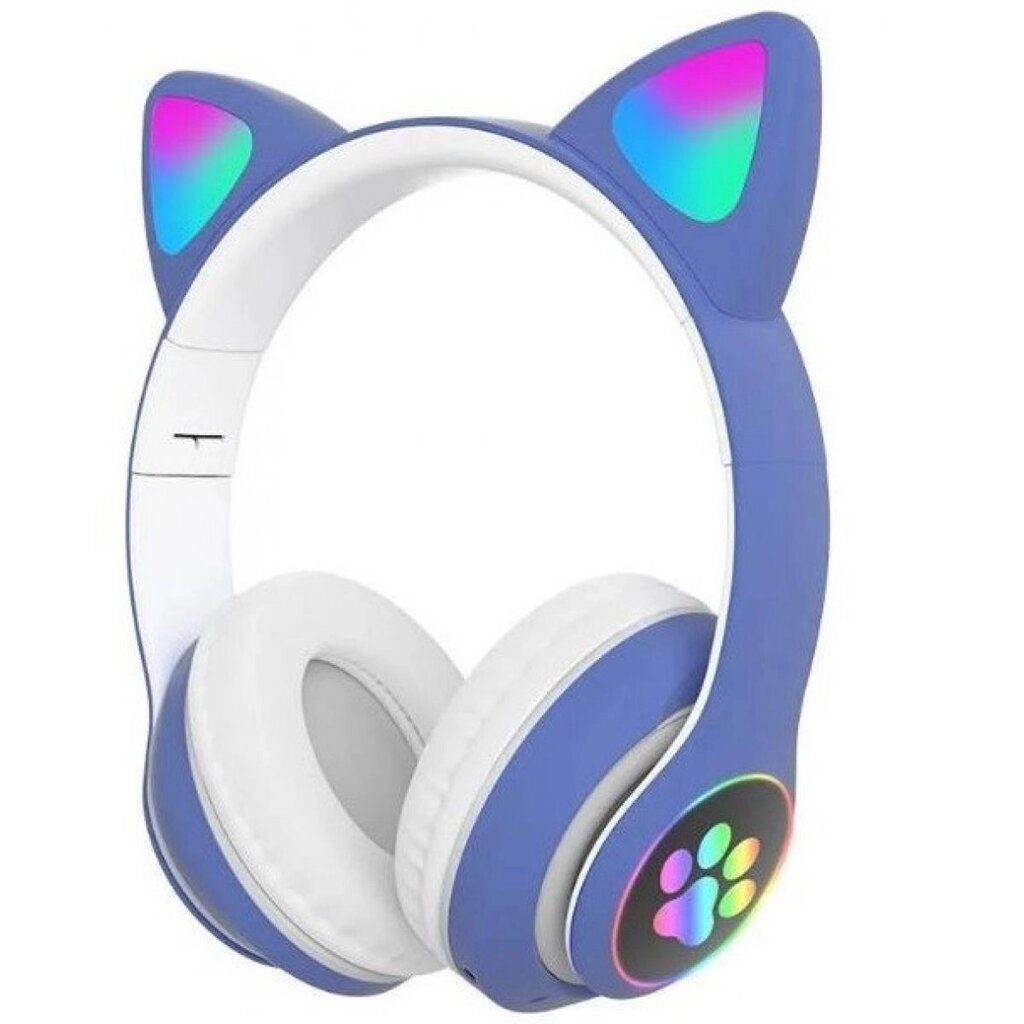 Навушники Bluetooth MDR CAT ear VZV-23M 7805 з підсвічуванням Blue від компанії Придбай - фото 1