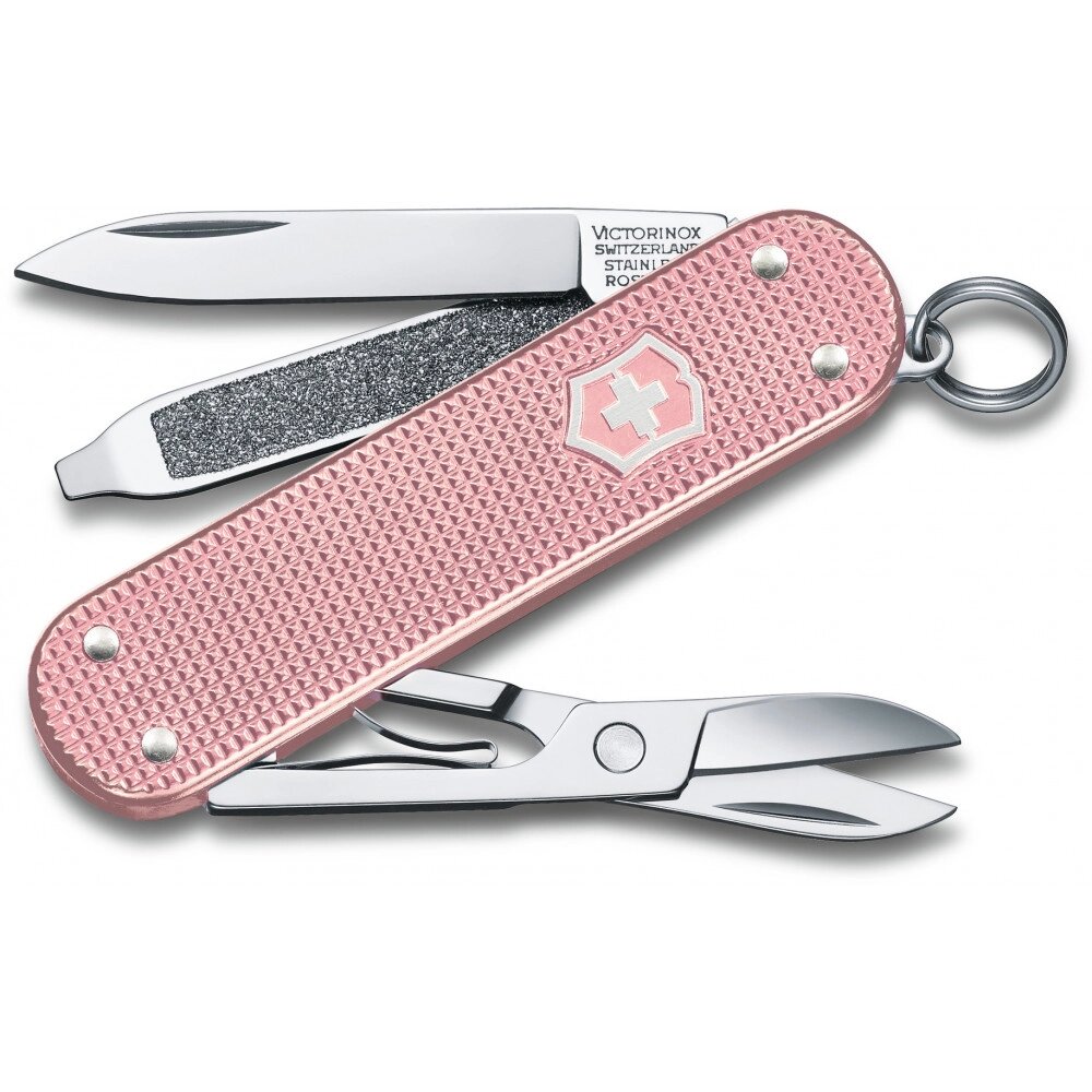 Ніж-брелок Victorinox Classic SD Alox Colors Cotton Candy 58 мм, 5 функцій, Рожевий (0.6221.252G) від компанії Придбай - фото 1