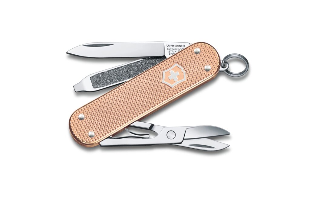 Ніж-брелок Victorinox Classic SD Alox Colors Fresh Peach 58 мм, 5 функцій, Бежевий (0.6221.202G) від компанії Придбай - фото 1