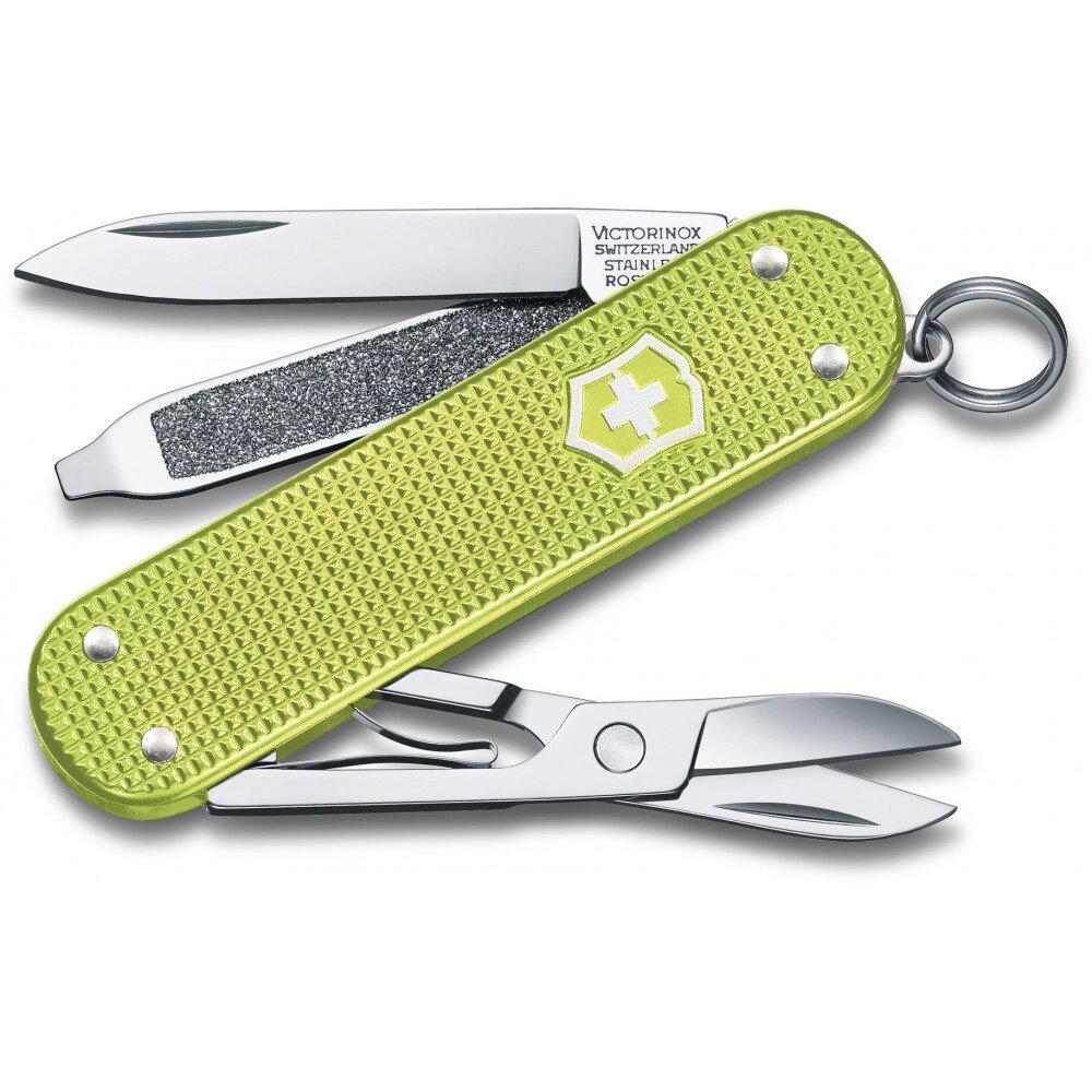 Ніж-брелок Victorinox Classic SD Alox Colors Lime Twist 58 мм, 5 функцій, Зелений (0.6221.241G) від компанії Придбай - фото 1