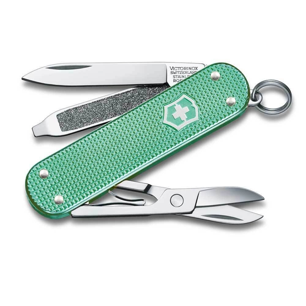 Ніж-брелок Victorinox Classic SD Alox Colors Minty Mint 58 мм, 5 функцій, Зелений (0.6221.221G) від компанії Придбай - фото 1