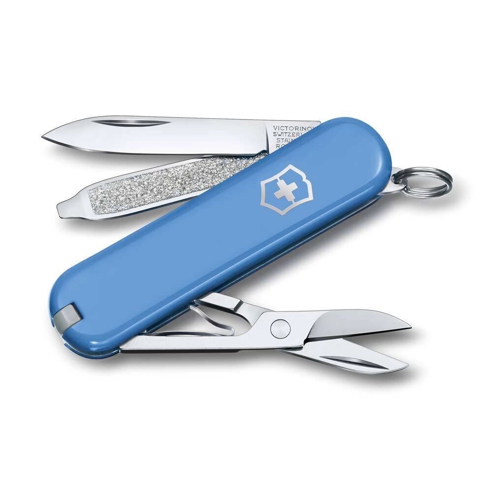 Ніж-брелок Victorinox Classic SD Colors Summer Rain 58 мм 7 функцій Синій (0.6223.28G) від компанії Придбай - фото 1