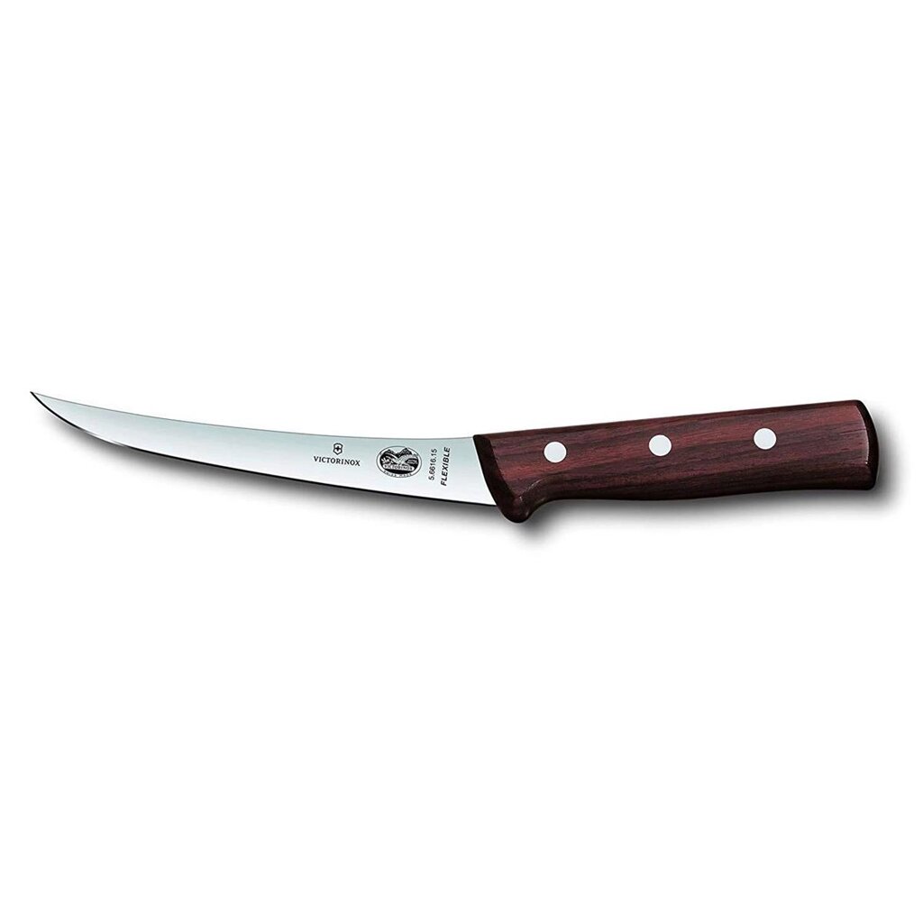 Ніж кухонний обвалочний Вузький гнучкий вигнутий Victorinox Boning Knife Wood 150 мм (5.6616.15) від компанії Придбай - фото 1