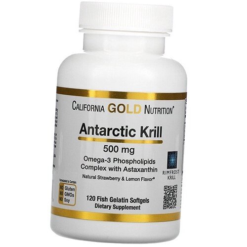 Олія Антарктичного Криля з Астаксантином Antarctic Krill Oil with Astaxanthin 500 California Gold Nutrition від компанії Придбай - фото 1