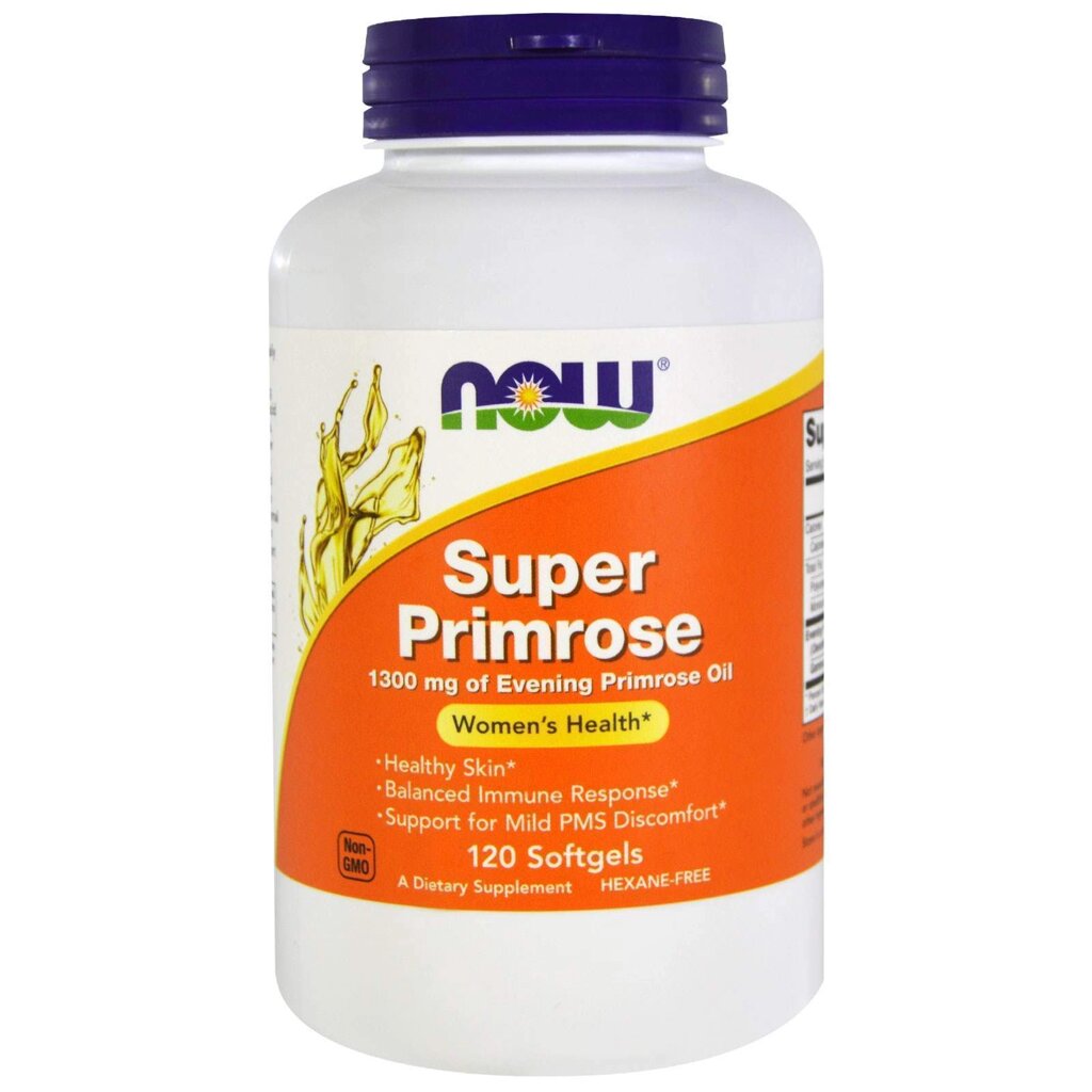 Олія вечірньої примули Evening Primrose Oil Now Foods супер 1300 мг 120 гелевих капсул від компанії Придбай - фото 1