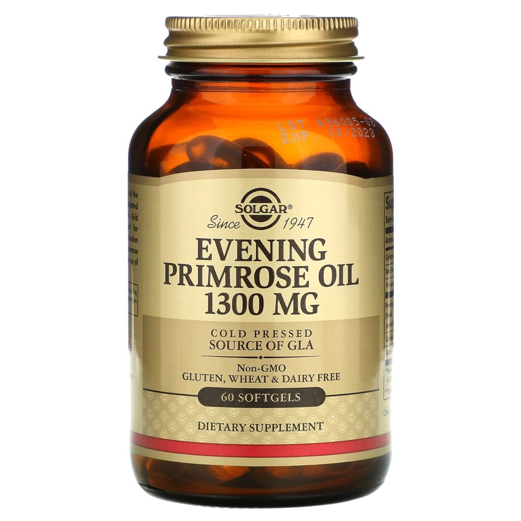 Олія вечірньої примули (Evening Primrose Oil) Solgar 1300 мг 60 гелевих капсул від компанії Придбай - фото 1