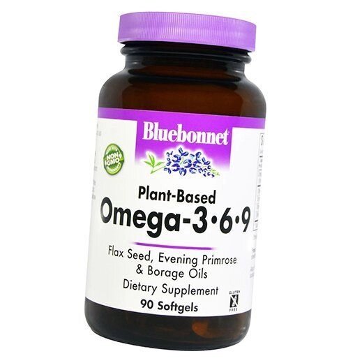 Омега 3 6 9 Omega 3-6-9 Bluebonnet Nutrition 90гелкапс (67393005) від компанії Придбай - фото 1