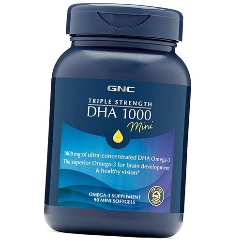 Омега 3 Докозагексаеновая Кислота Triple Strength DHA 1000 Mini GNC 90гелкапс (67120010) від компанії Придбай - фото 1