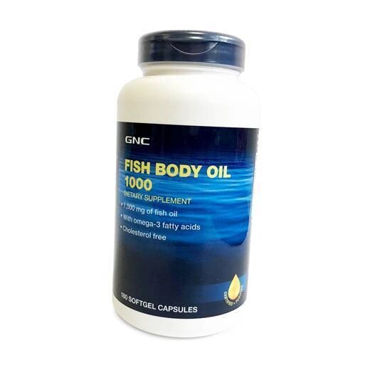 Омега 3 Fish Body Oils 1000 GNC 180гелкапс (67120001) від компанії Придбай - фото 1