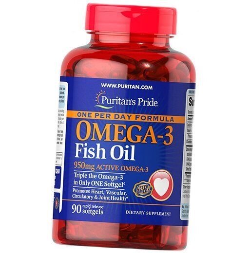 Омега 3 One Per Day Omega-3 Fish Oil 950 Puritan's Pride 90гелкапс (67367018) від компанії Придбай - фото 1