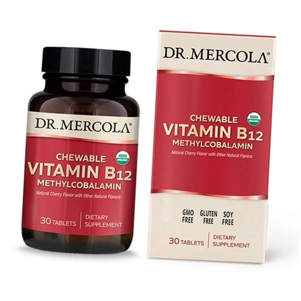 Органічний Вітамін В12 Organic Chewable Vitamin B12 Dr. Mercola 30таб (36387035) від компанії Придбай - фото 1