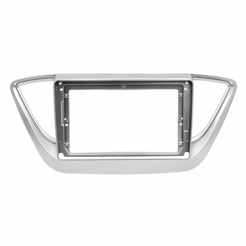 Перехідна рамка Lesko 9" Hyundai Solaris Verna Accent 2017 г Сріблястий (8953-33829) від компанії Придбай - фото 1