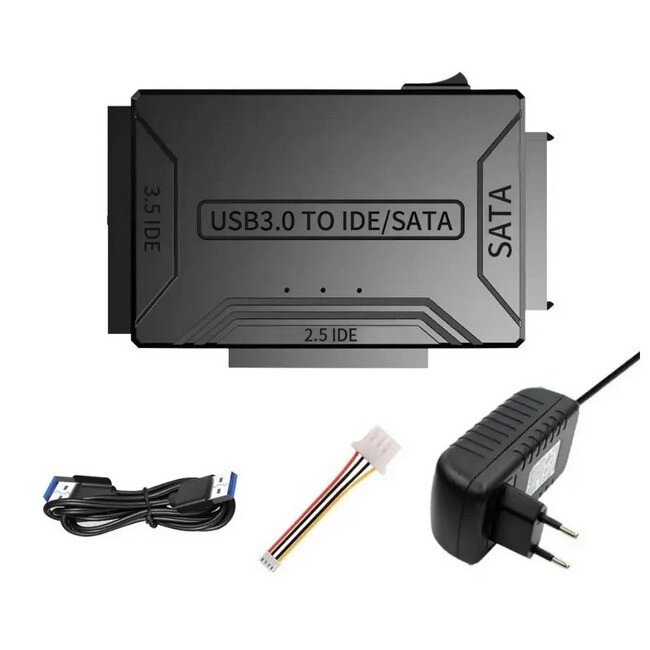 Перехідник на жорсткий диск SSD/HDD 3 до 1 TISHRIC 8764 SATA-USB IDE від компанії Придбай - фото 1