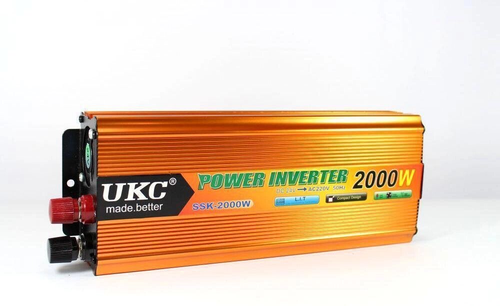 Перетворювач автомобільної напруги інвертор UKC AC/DC SSK 2000W 12V (1756374642) від компанії Придбай - фото 1