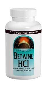 Бетаїн HCI 650мг, Source Naturals, 90 таблетки