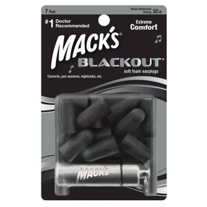 Беруші MACK`S BLACKOUT FOAM із контейнером 7 пар