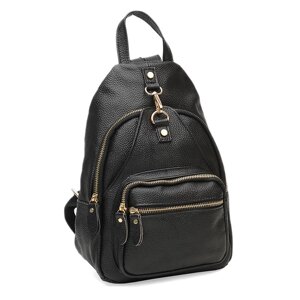 Жіночий шкіряний рюкзак Borsa Leather K1162-black